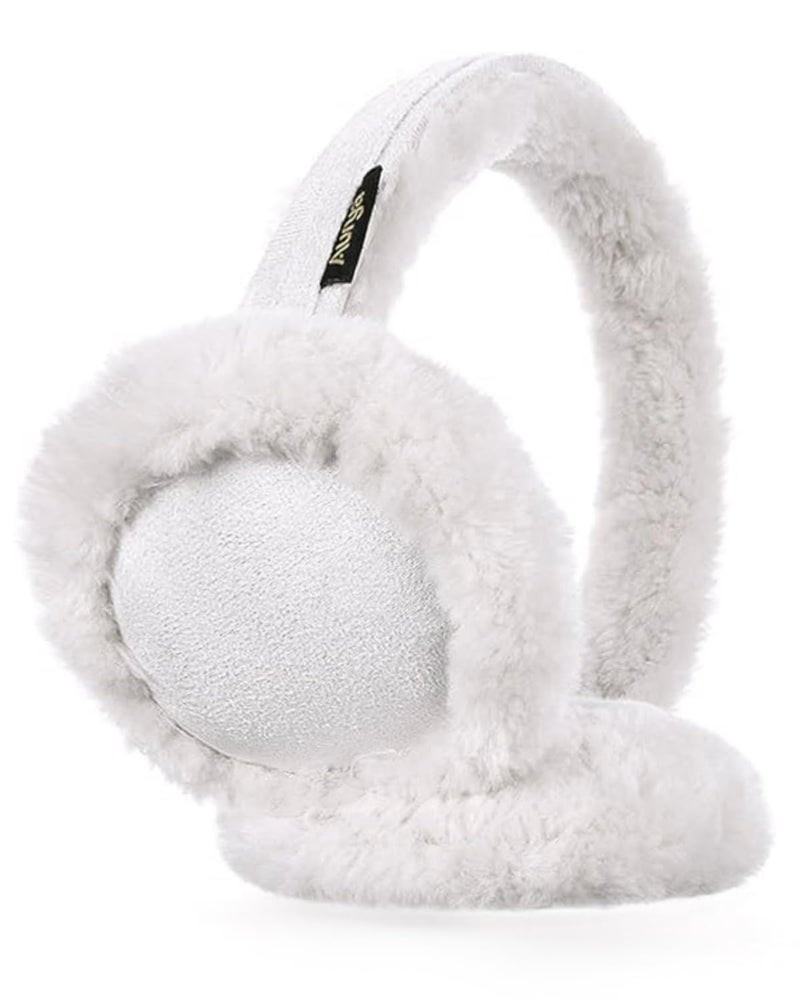Aurya Ear Muffs - Classic Unisex Ear Warmer Winter Outdoor Earmuffs for Women (Off-White, Standard) - Image 1